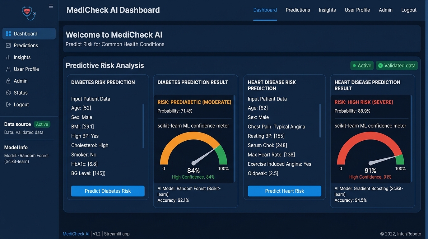 Multi-Disease Prediction System Interface