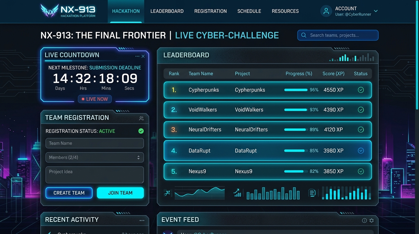 NX-913 Event & Hackathon Management Platform