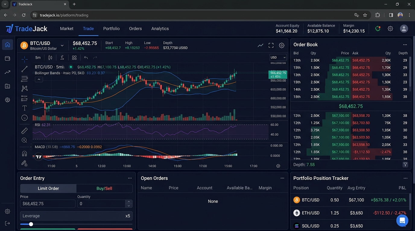 TradeJack Trading Terminal Interface
